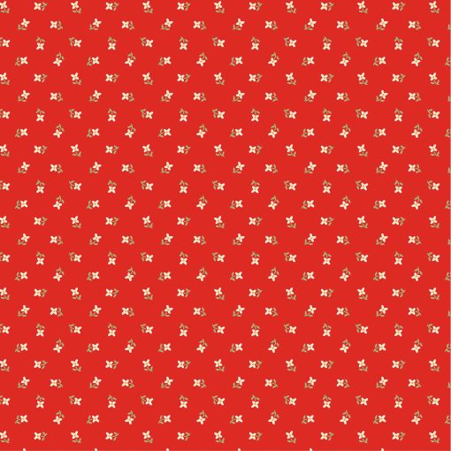 My Favorite Things Red Vintage Apron Yardage by Lori Woods for Poppie Cotton Fabrics