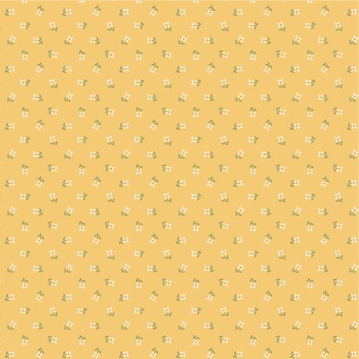 My Favorite Things Yellow Vintage Apron Yardage by Lori Woods for Poppie Cotton Fabrics