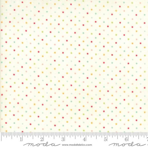 Essential Dots White Multi Yardage by Moda Fabrics