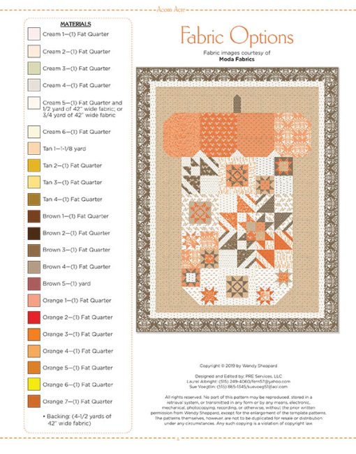 Acorn Acre Quilt Pattern by Wendy Sheppard - Image 2