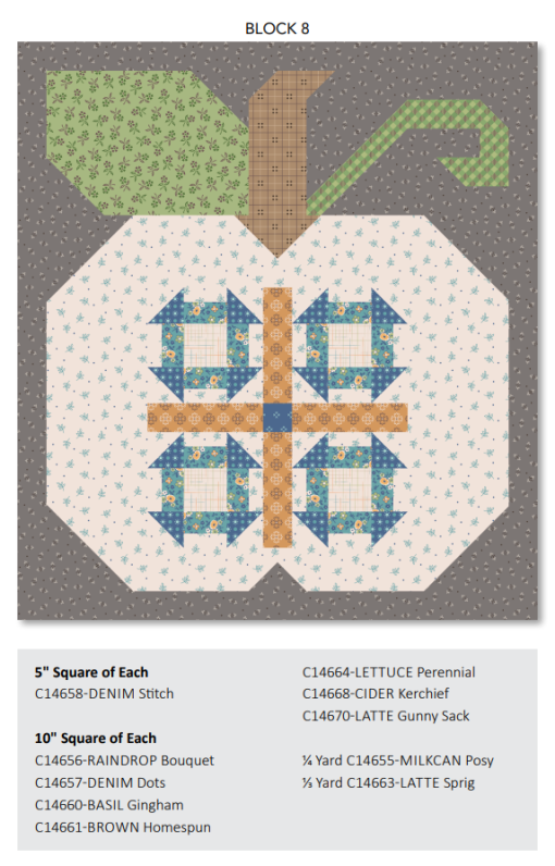 Autumn Quilt Seeds Pumpkin #8 Pattern by Lori Holt of Bee in my Bonnet - Image 2