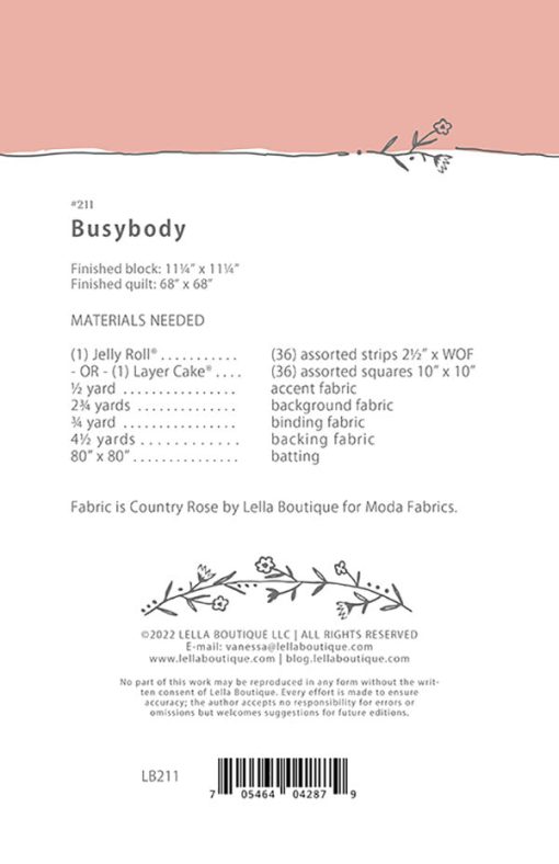 Busybody Quilt Pattern by Lella Boutique - Image 2