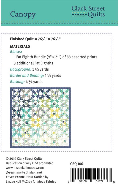 Canopy Quilt Pattern by Clark Street Quilts - Image 2