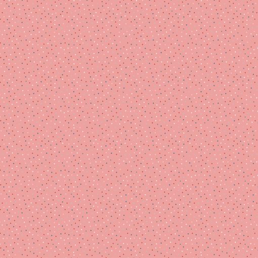 Country Confetti Dark Pink Cotton Candy Yardage by Lori Woods for Poppie Cotton Fabrics