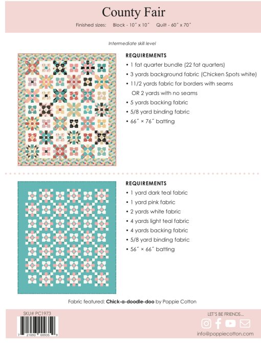 County Fair Quilt Pattern by Poppie Cotton Fabrics - Image 2