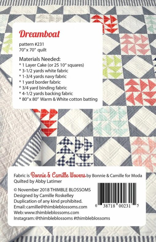 Dreamboat Quilt Pattern by Thimble Blossoms - Image 2