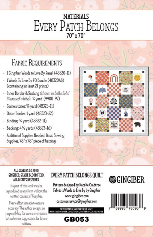 Every Patch Belongs Quilt Pattern by Gingiber - Image 2