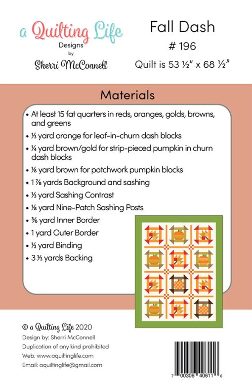 Fall Dash Quilt Pattern by A Quilting Life Designs - Image 2