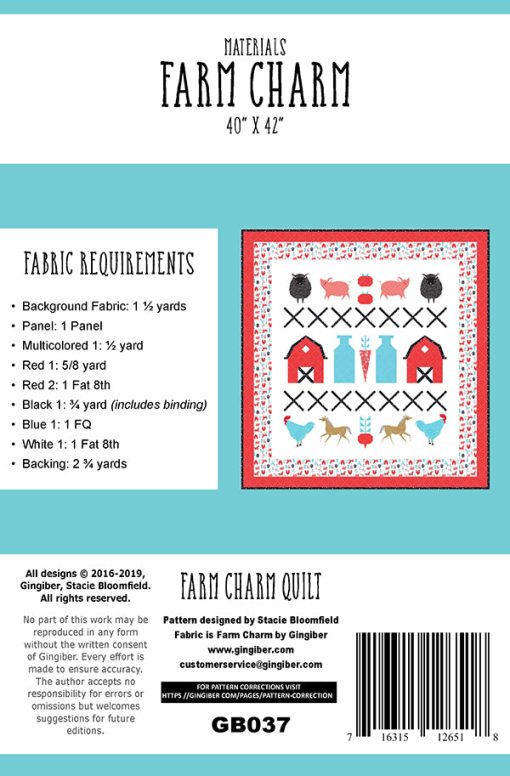 Farm Charm Quilt Pattern by Gingiber - Image 2