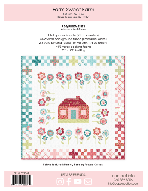 Farm Sweet Farm Quilt Pattern by Poppie Cotton Fabrics - Image 2