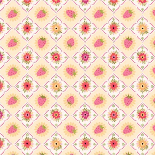 Calico Cowgirls Yellow Feeling Quilty Yardage by Lori Woods for Poppie Cotton Fabrics