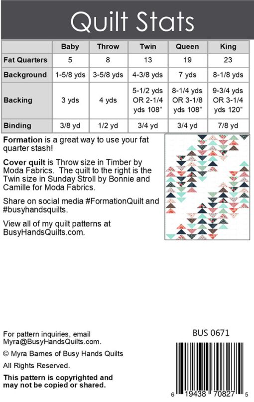 Formation Quilt Pattern by Busy Hands Quilts - Image 2