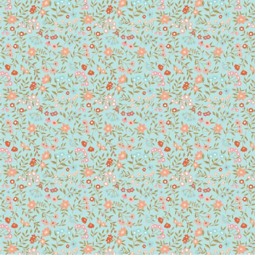 Promise Me Blue From My Heart Yardage by Michal Marko for Poppie Cotton Fabrics