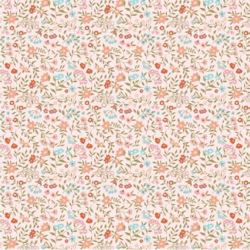 Promise Me Pink From My Heart Yardage by Michal Marko for Poppie Cotton Fabrics