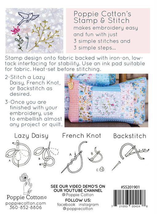 Stamp and Stitch Gingham Farmhouse Collection by Poppie Cotton - Image 2