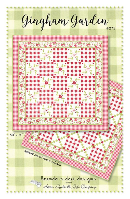 Gingham Garden Quilt Pattern by Brenda Riddle Designs