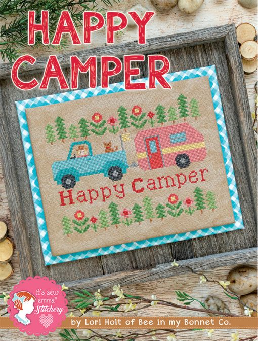 Happy Camper Cross Stitch Pattern by Lori Holt of Bee in my Bonnet