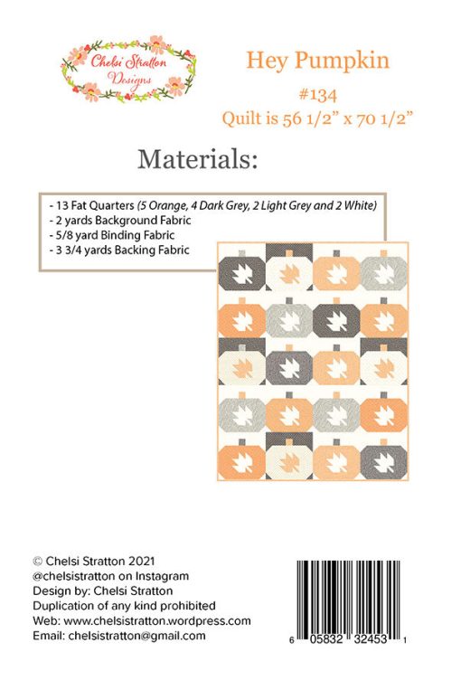 Hey Pumpkin Quilt Pattern by Chelsi Stratton Designs - Image 2