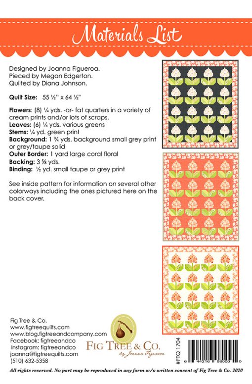 Hydrangeas Quilt Pattern by Fig Tree & Co. - Image 2