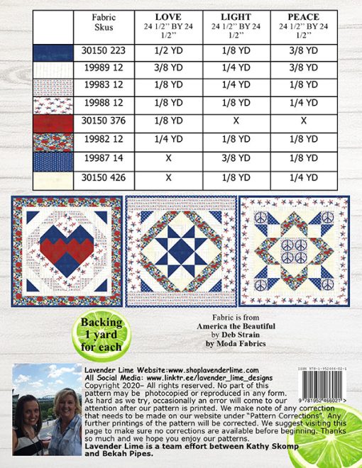 Love Light & Peace Quilt Pattern by Lavender Lime - Image 2