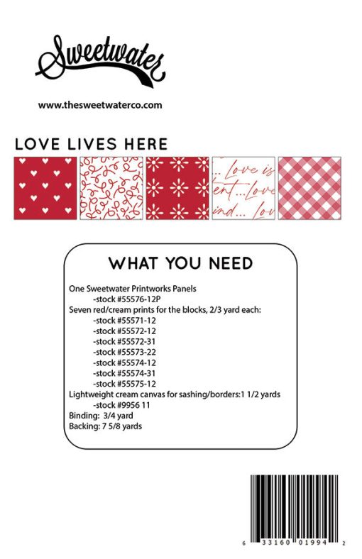 Love Lives Here Quilt Pattern by Sweetwater - Image 2