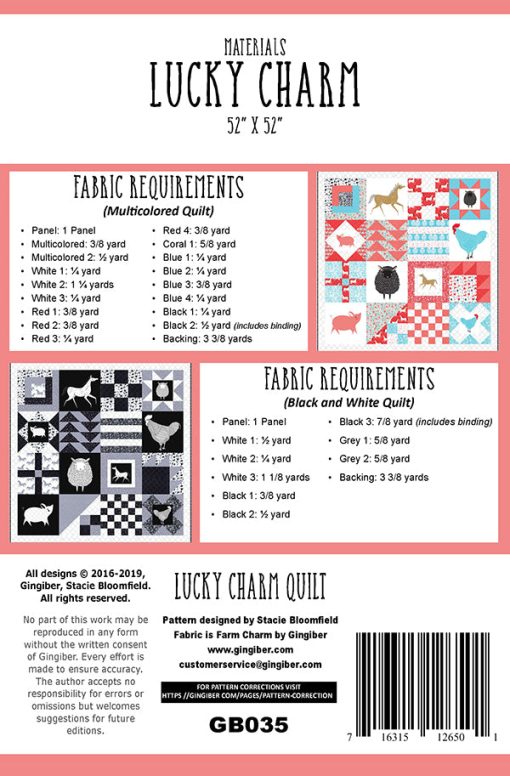 Lucky Charm Quilt Pattern by Gingiber - Image 2