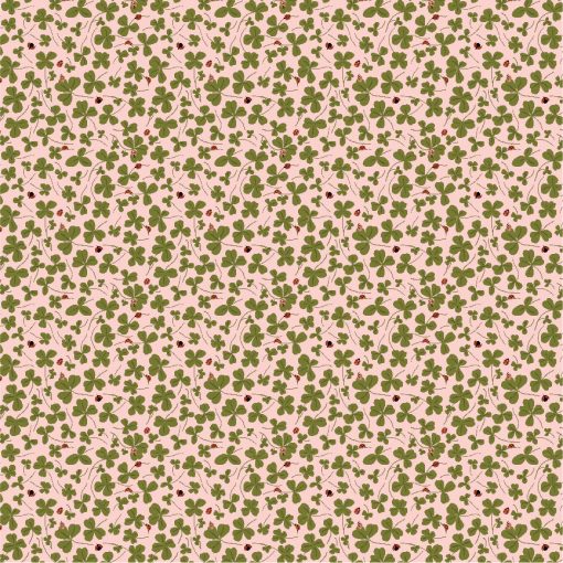 Promise Me Pink Lucky Me Yardage by Michal Marko for Poppie Cotton Fabrics