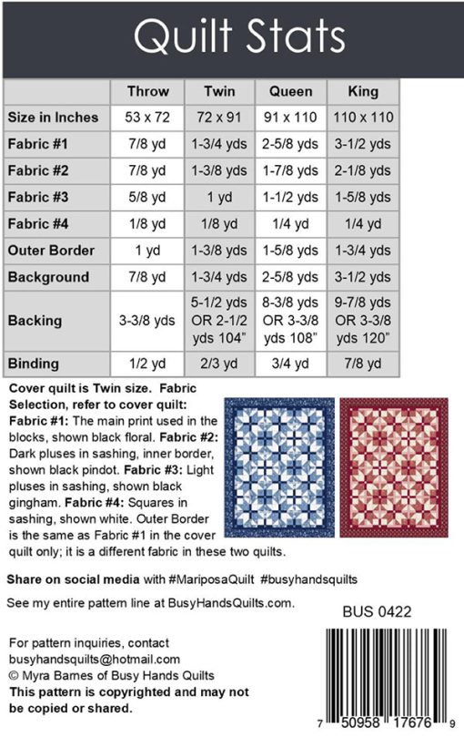 Mariposa Quilt Pattern by Busy Hands Quilts - Image 2