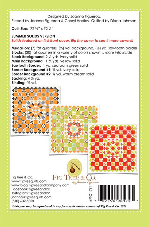 Medallion Sampler Quilt Pattern by Fig Tree & Co - Image 2