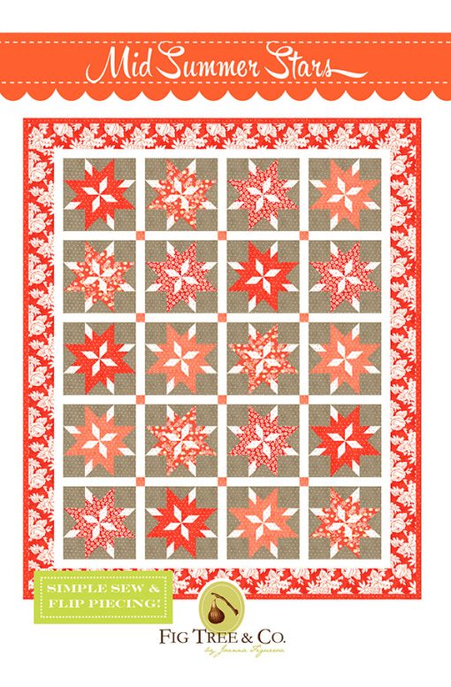 Mid Summer Stars Quilt Pattern by Fig Tree & Co.