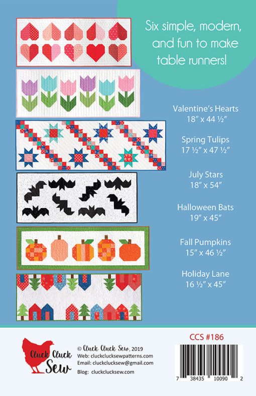 Modern Holiday Table Runner Pattern by Cluck Cluck Sew - Image 2