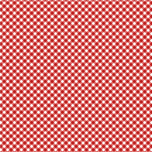 Gingham Picnic Red Napkin Yardage by Lori Woods for Poppie Cotton Fabrics