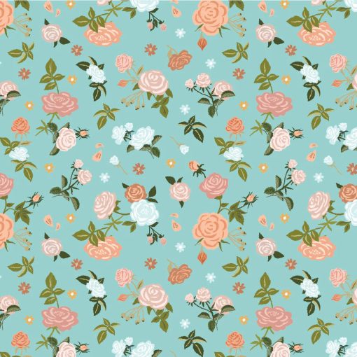 Promise Me Blue Passionately Yardage by Michal Marko for Poppie Cotton Fabrics