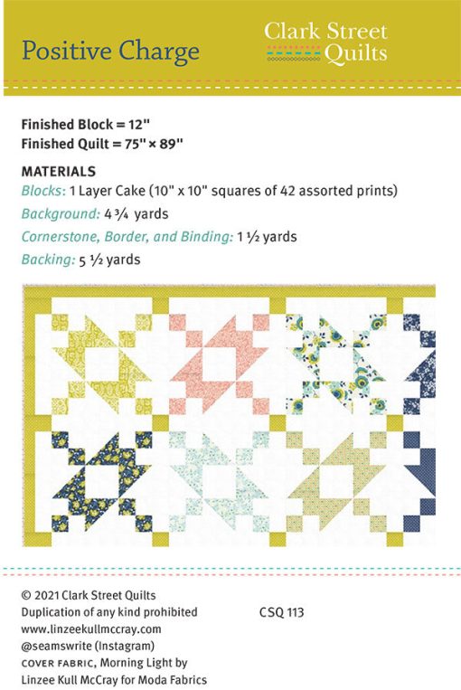 Positive Charge Quilt Pattern by Clark Street Quilts - Image 2