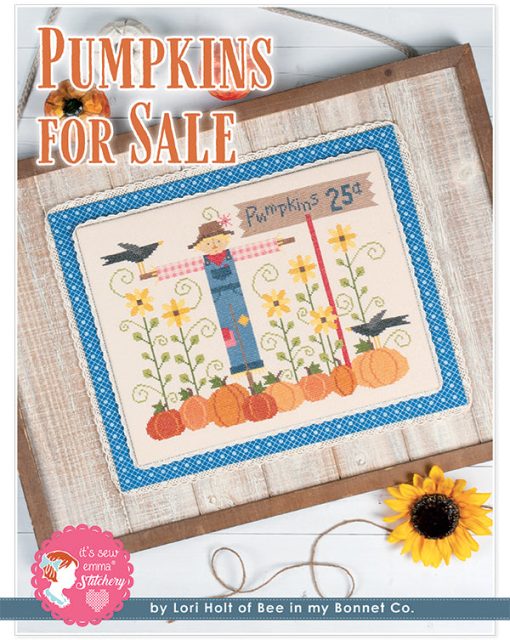 Pumpkins For Sale Cross Stitch Pattern by Lori Holt of Bee in my Bonnet