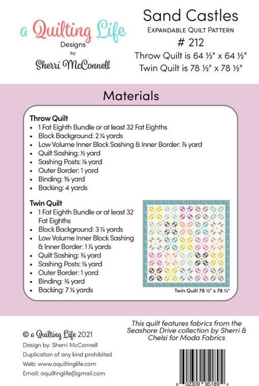 Sand Castles Quilt Pattern by A Quilting Life Designs - Image 2