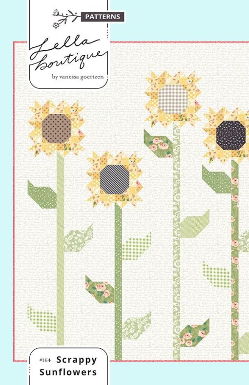 Scrappy Sunflowers Quilt Pattern by Lella Boutique