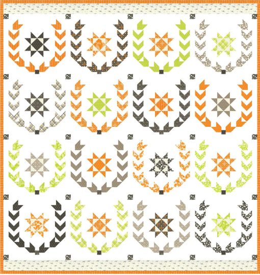 Pumpkins and Blossoms Laurel Wreath Quilt Kit