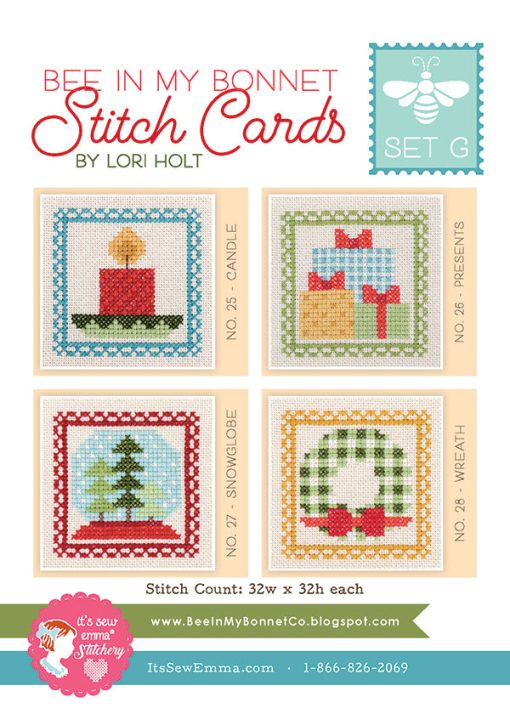 Stitch Cards Set G Cross Stitch Pattern by Lori Holt of Bee in my Bonnet