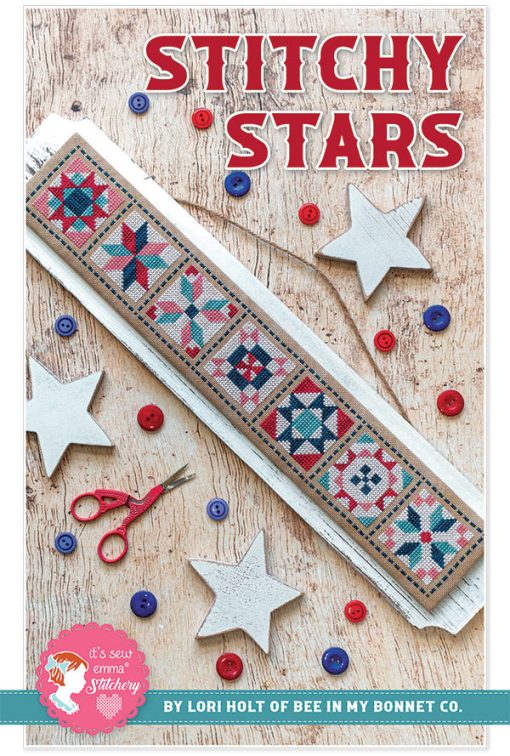 Stitchy Stars Cross Stitch Pattern by Lori Holt of Bee in My Bonnet