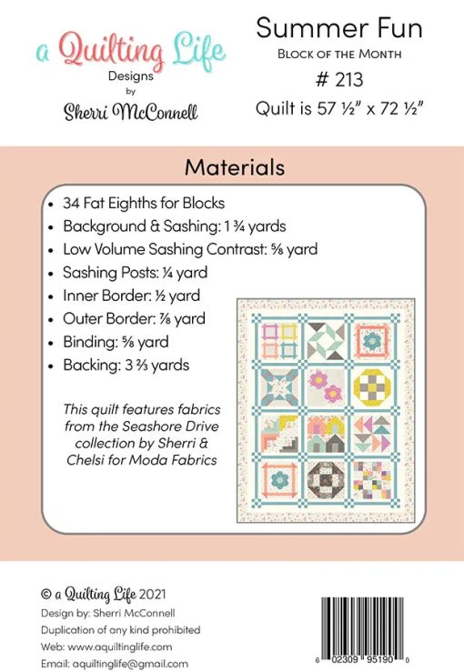 Summer Fun Block of The Month Quilt Pattern by A Quilting Life Designs - Image 2