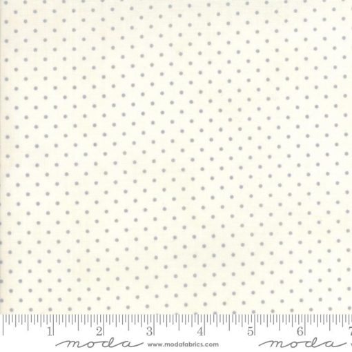 Essential Dots White Silver Yardage by Moda Fabrics