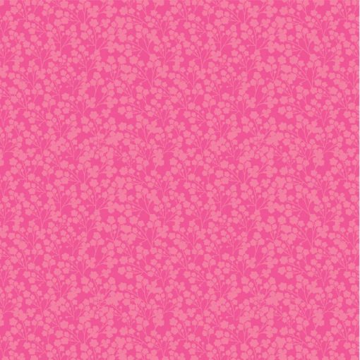 Calico Cowgirls Pink Wildflowers Yardage by Lori Woods for Poppie Cotton Fabrics