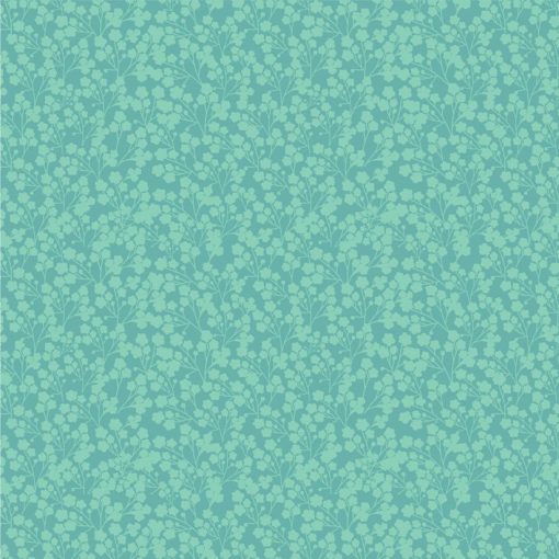 Calico Cowgirls Teal Wildflowers Yardage by Lori Woods for Poppie Cotton Fabrics