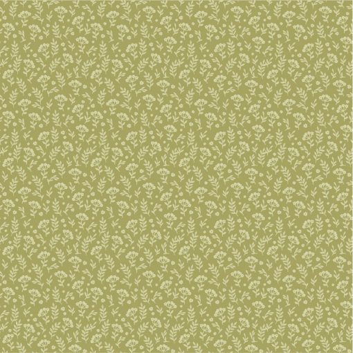 Promise Me Green XOXO Yardage by Michal Marko for Poppie Cotton Fabrics