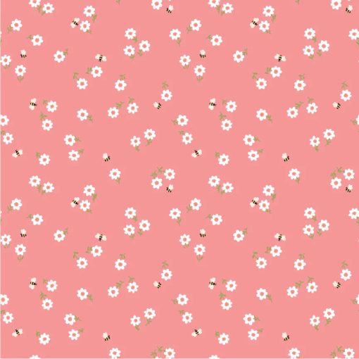 Promise Me Pink You're Invited Yardage by Michal Marko for Poppie Cotton Fabrics